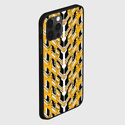Чехол для iPhone 12 Pro Жёлтая техно броня, цвет: 3D-черный — фото 2