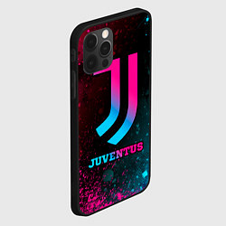 Чехол для iPhone 12 Pro Juventus - neon gradient, цвет: 3D-черный — фото 2