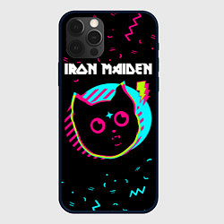 Чехол для iPhone 12 Pro Iron Maiden - rock star cat, цвет: 3D-черный