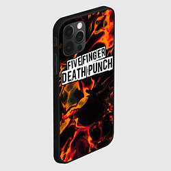 Чехол для iPhone 12 Pro Five Finger Death Punch red lava, цвет: 3D-черный — фото 2