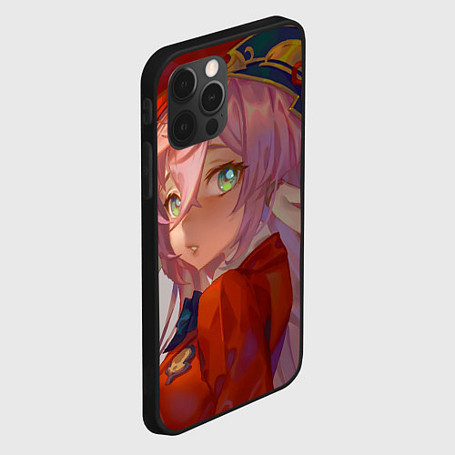 Чехол iPhone 12 Pro Genshin Impact Янь Фэй cute / 3D-Черный – фото 2