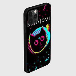 Чехол для iPhone 12 Pro Bon Jovi - rock star cat, цвет: 3D-черный — фото 2