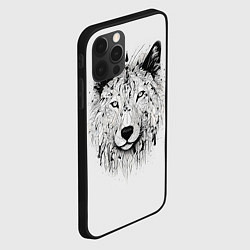 Чехол для iPhone 12 Pro Фантастический волк, цвет: 3D-черный — фото 2