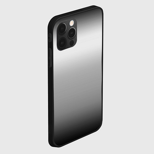 Чехол iPhone 12 Pro Градиент чёрно-серый / 3D-Черный – фото 2