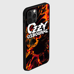 Чехол для iPhone 12 Pro Ozzy Osbourne red lava, цвет: 3D-черный — фото 2