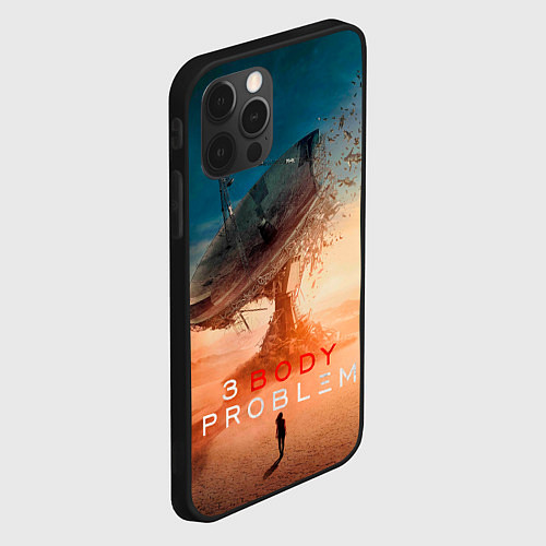 Чехол iPhone 12 Pro Задача трёх тел / 3D-Черный – фото 2