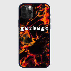 Чехол для iPhone 12 Pro Garbage red lava, цвет: 3D-черный
