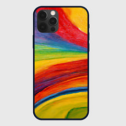 Чехол для iPhone 12 Pro Рисунок масляной пастелью, цвет: 3D-черный