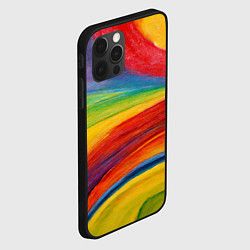 Чехол для iPhone 12 Pro Рисунок масляной пастелью, цвет: 3D-черный — фото 2