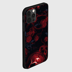 Чехол для iPhone 12 Pro Черепа и алые розы, цвет: 3D-черный — фото 2