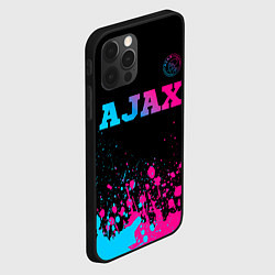 Чехол для iPhone 12 Pro Ajax - neon gradient посередине, цвет: 3D-черный — фото 2