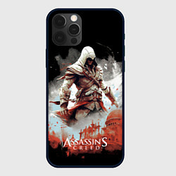 Чехол для iPhone 12 Pro Assassins creed город из частиц, цвет: 3D-черный