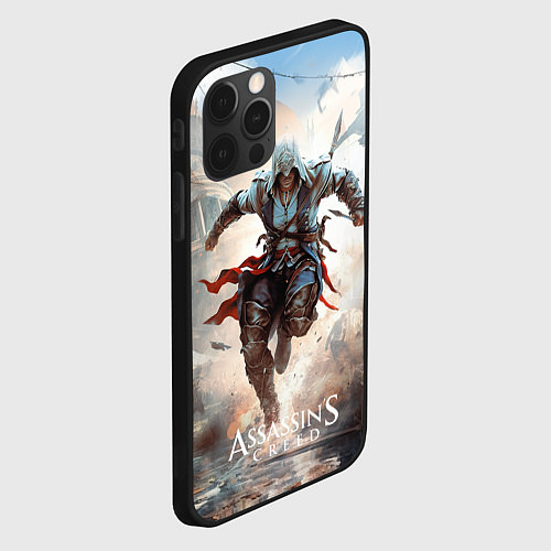 Чехол iPhone 12 Pro Assassins creed паркур / 3D-Черный – фото 2