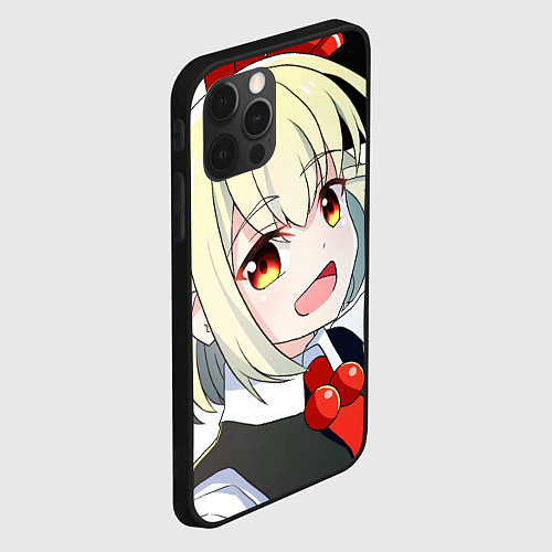 Чехол iPhone 12 Pro Touhou Project Rumia happy / 3D-Черный – фото 2