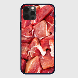 Чехол для iPhone 12 Pro Куски мяса, цвет: 3D-черный