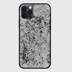Чехол для iPhone 12 Pro Текстура камень светло-серый, цвет: 3D-черный