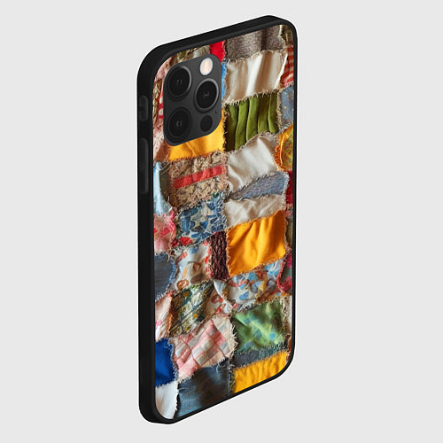 Чехол iPhone 12 Pro Patchwork - ai art / 3D-Черный – фото 2