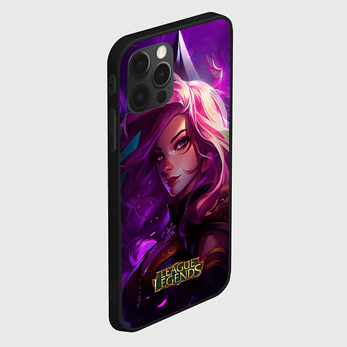 Чехол iPhone 12 Pro League of Legends Kaisa Kda style / 3D-Черный – фото 2