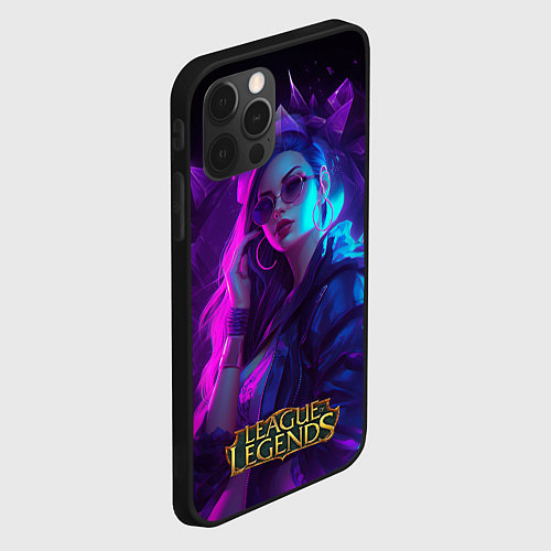 Чехол iPhone 12 Pro League of Legends Kaisa Kda style / 3D-Черный – фото 2