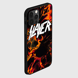 Чехол для iPhone 12 Pro Slayer red lava, цвет: 3D-черный — фото 2