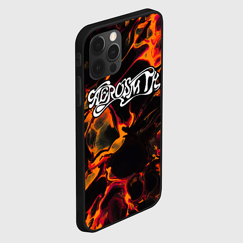 Чехол iPhone 12 Pro Aerosmith red lava / 3D-Черный – фото 2