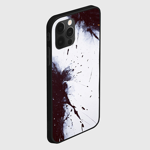 Чехол iPhone 12 Pro Брызги и мазки красками / 3D-Черный – фото 2