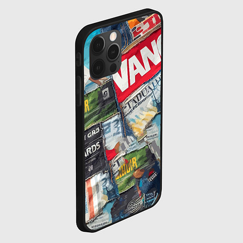 Чехол iPhone 12 Pro Vanguard collage - ai art patchwork / 3D-Черный – фото 2