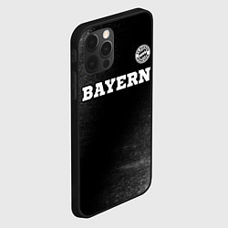 Чехол для iPhone 12 Pro Bayern sport на темном фоне посередине, цвет: 3D-черный — фото 2