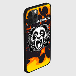 Чехол для iPhone 12 Pro Nickelback рок панда и огонь, цвет: 3D-черный — фото 2