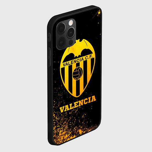 Чехол iPhone 12 Pro Valencia - gold gradient / 3D-Черный – фото 2