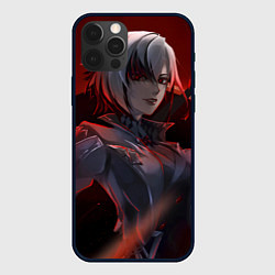 Чехол для iPhone 12 Pro Genshin Impact Арлекино red, цвет: 3D-черный