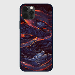 Чехол для iPhone 12 Pro Лавовые реки, цвет: 3D-черный