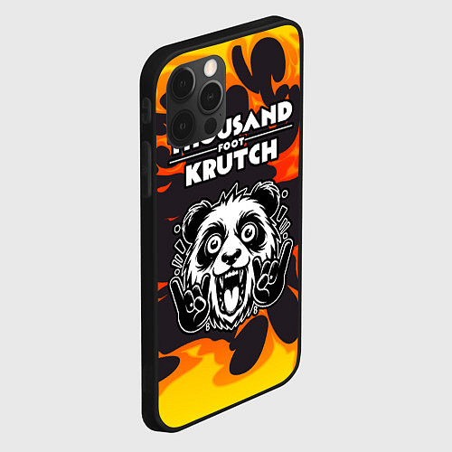Чехол iPhone 12 Pro Thousand Foot Krutch рок панда и огонь / 3D-Черный – фото 2