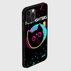 Чехол для iPhone 12 Pro Foo Fighters - rock star cat, цвет: 3D-черный — фото 2
