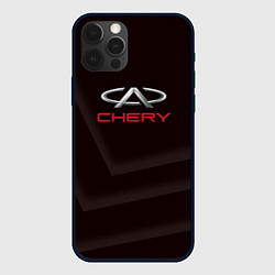 Чехол для iPhone 12 Pro Cherry - logo, цвет: 3D-черный