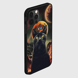 Чехол для iPhone 12 Pro Кот Масон - третий глаз, цвет: 3D-черный — фото 2