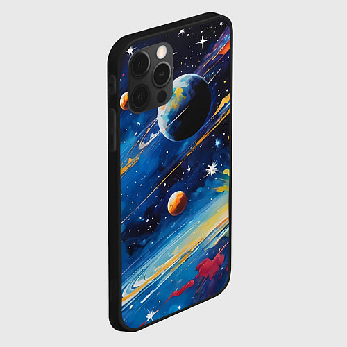 Чехол iPhone 12 Pro Цвета вселенной / 3D-Черный – фото 2