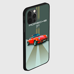 Чехол для iPhone 12 Pro Porsche спортивный немецкий автомобиль, цвет: 3D-черный — фото 2