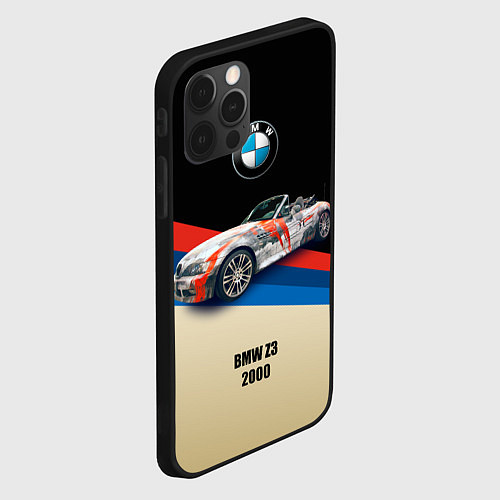 Чехол iPhone 12 Pro Немецкий родстер BMW Z3 / 3D-Черный – фото 2