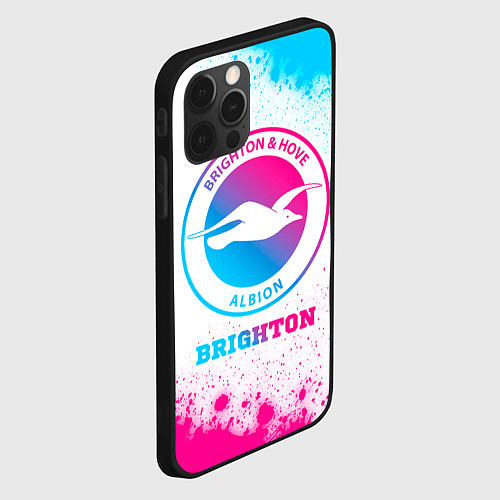 Чехол iPhone 12 Pro Brighton neon gradient style / 3D-Черный – фото 2