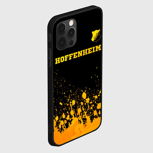 Чехол iPhone 12 Pro Hoffenheim - gold gradient посередине / 3D-Черный – фото 2