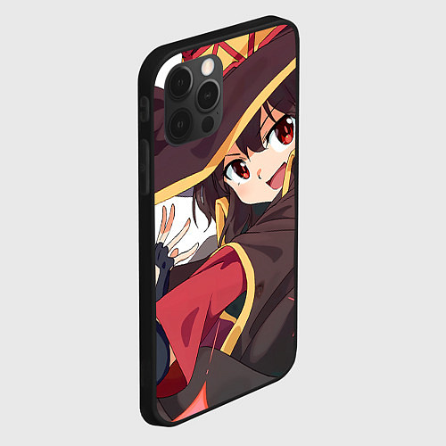 Чехол iPhone 12 Pro Konosuba Мэгумин cute / 3D-Черный – фото 2