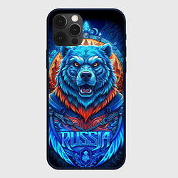 Чехол для iPhone 12 Pro Ледяной белый русский медведь, цвет: 3D-черный