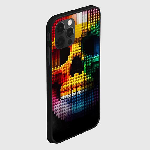 Чехол iPhone 12 Pro Lego skull fantasy - ai art / 3D-Черный – фото 2