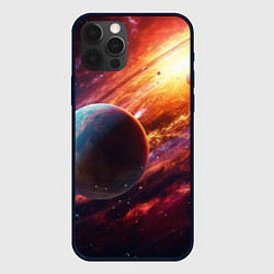 Чехол для iPhone 12 Pro Планеты в движении, цвет: 3D-черный