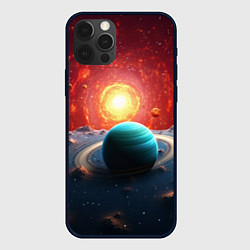 Чехол для iPhone 12 Pro Космос и разные планеты, цвет: 3D-черный
