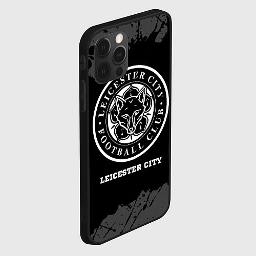 Чехол iPhone 12 Pro Leicester City sport на темном фоне / 3D-Черный – фото 2