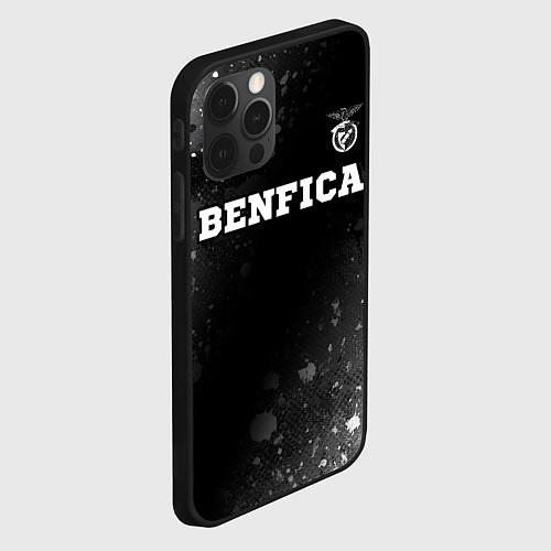 Чехол iPhone 12 Pro Benfica sport на темном фоне посередине / 3D-Черный – фото 2