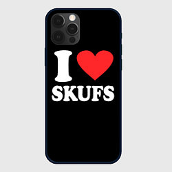 Чехол для iPhone 12 Pro I love skufs, цвет: 3D-черный