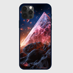 Чехол для iPhone 12 Pro Абстрактная пирамида космическая, цвет: 3D-черный